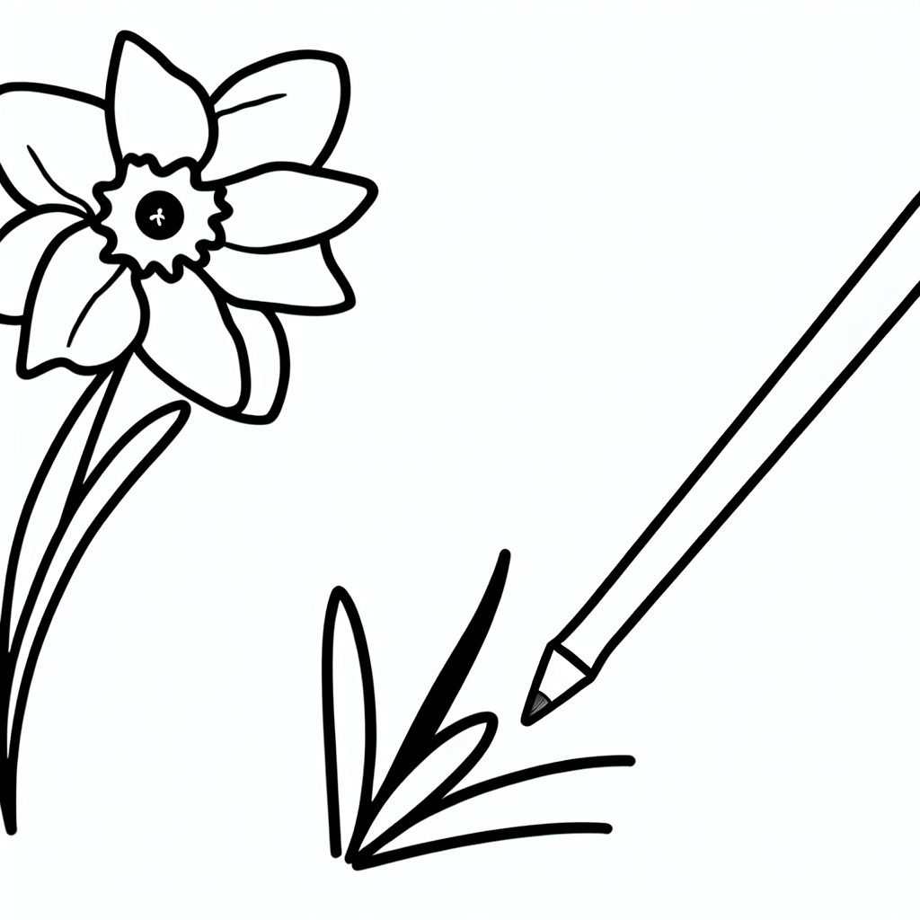 Daffodil Coloring Page