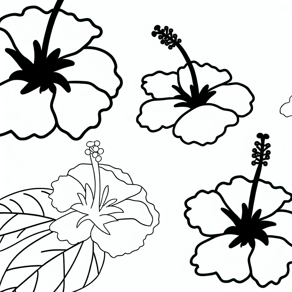 Hibiscus Coloring Page