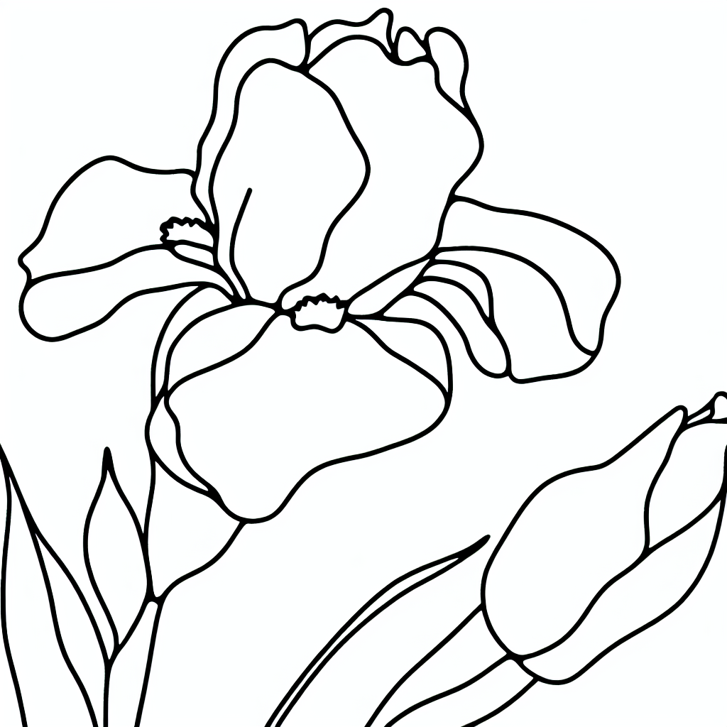 Iris Coloring Page