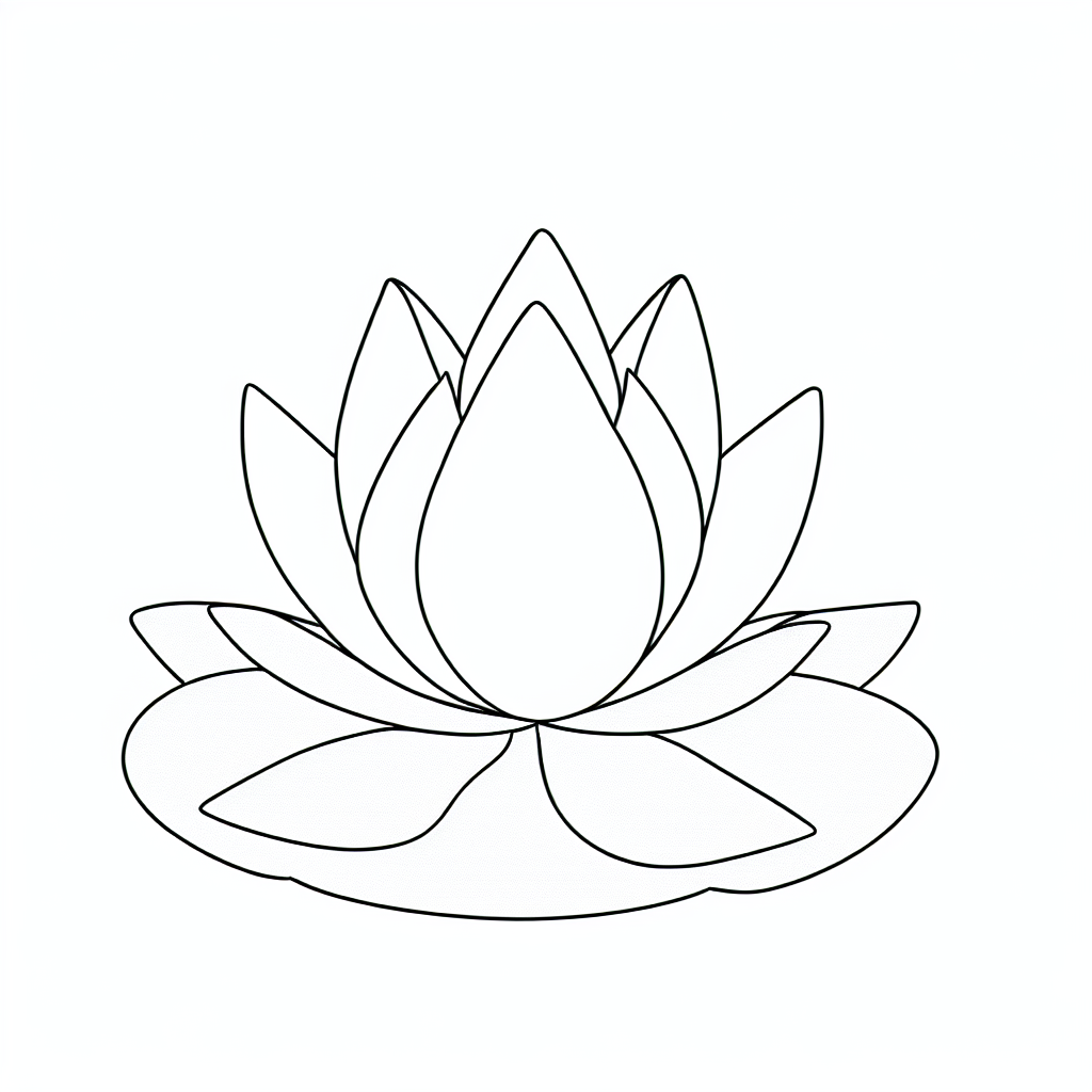 Lotus Coloring Page
