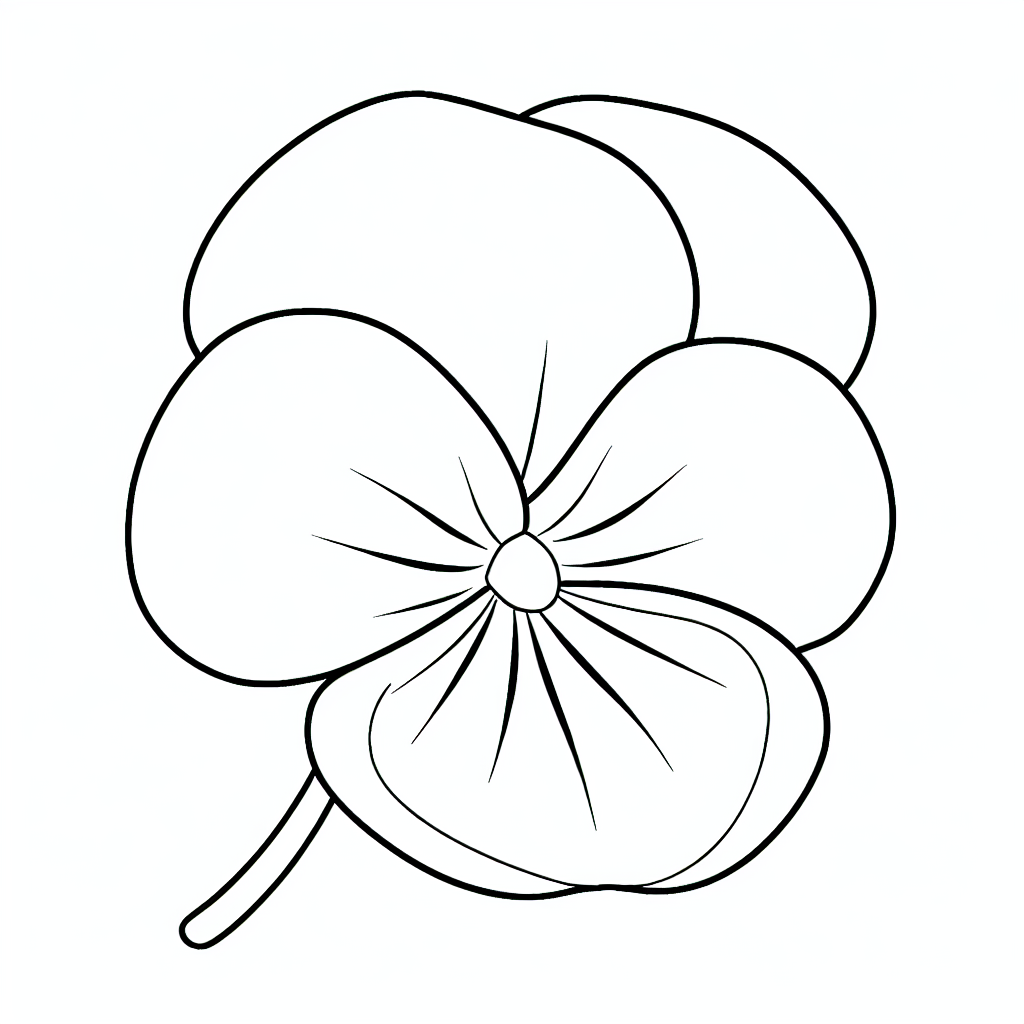 Pansy Coloring Page