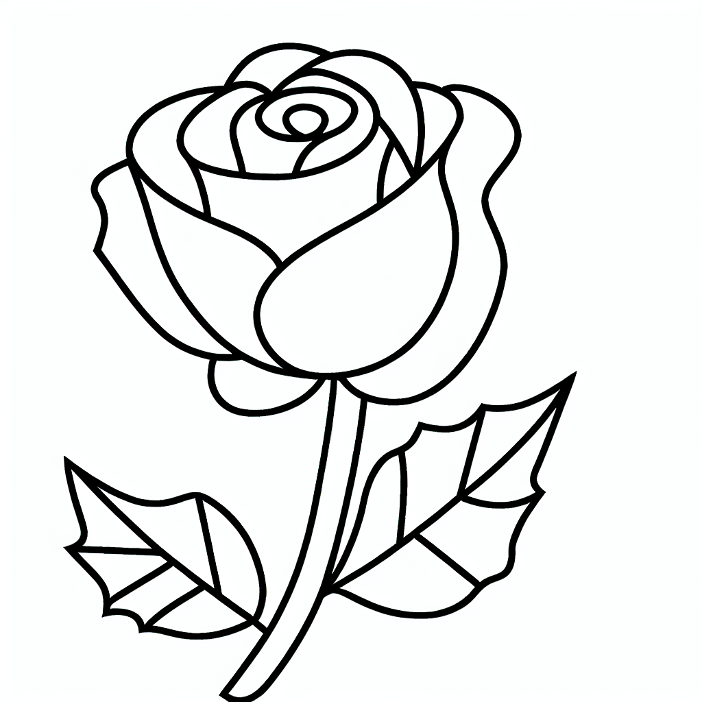 Rose Coloring Page