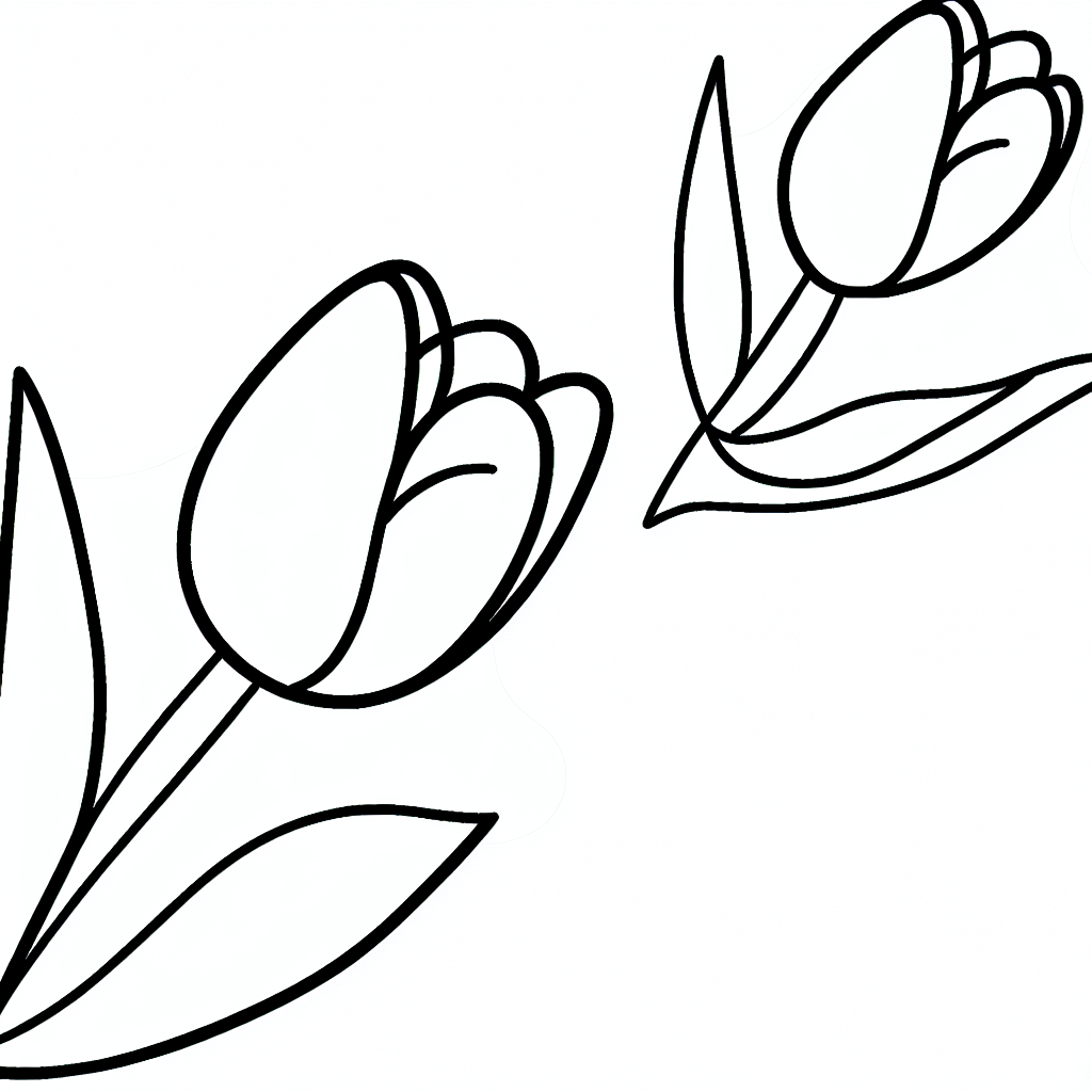 Tulip Coloring Page